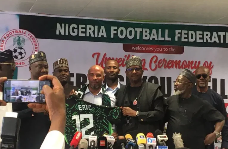 Photos: NFF unveils Eric Chelle as Super Eagles coach